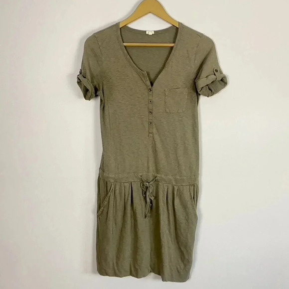 J. Crew Green T shirt Dress - Picture 1 of 14